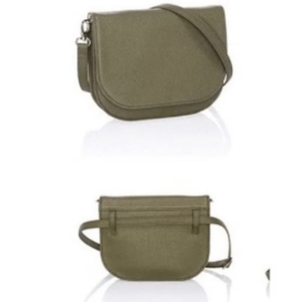 Thirty One Oh LaLa Olive Pebble Convertible Belt/Crossbody Bag, NWOT.
